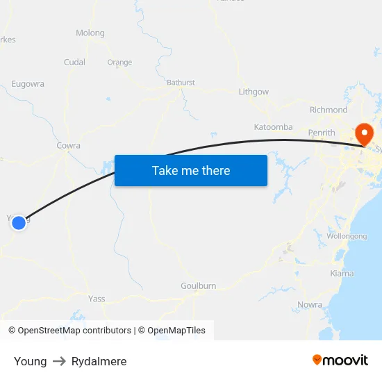 Young to Rydalmere map