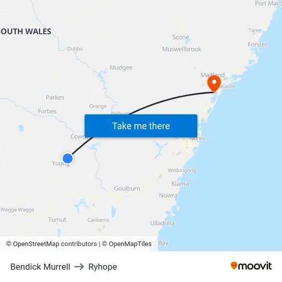 Bendick Murrell to Ryhope map