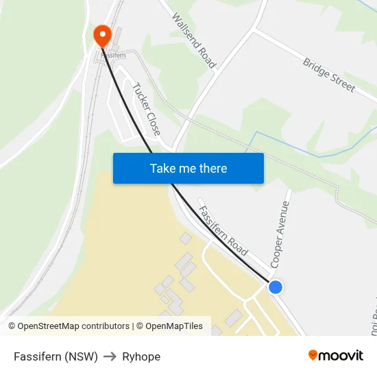 Fassifern (NSW) to Ryhope map