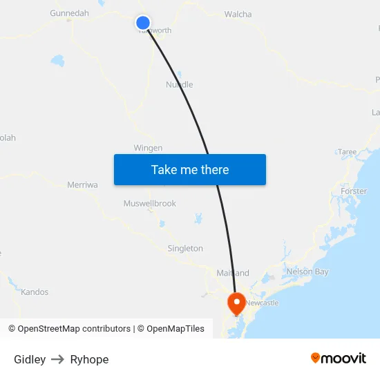 Gidley to Ryhope map