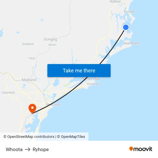 Whoota to Ryhope map