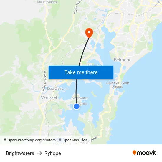 Brightwaters to Ryhope map