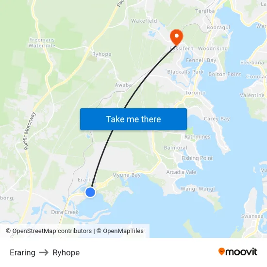 Eraring to Ryhope map