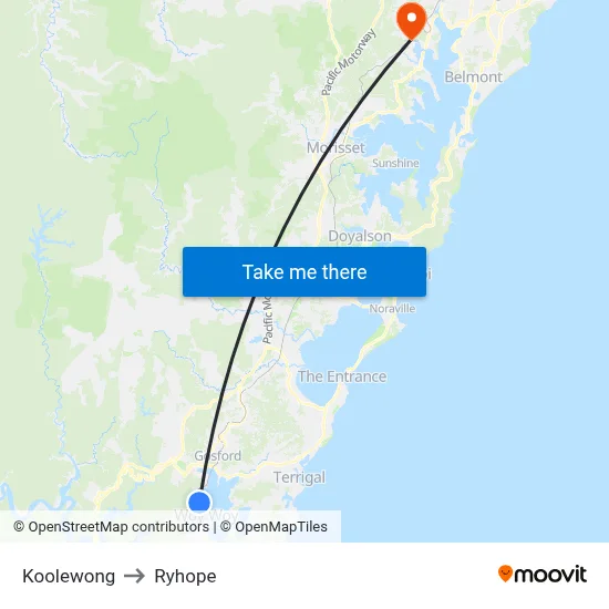 Koolewong to Ryhope map