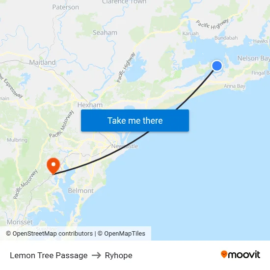Lemon Tree Passage to Ryhope map