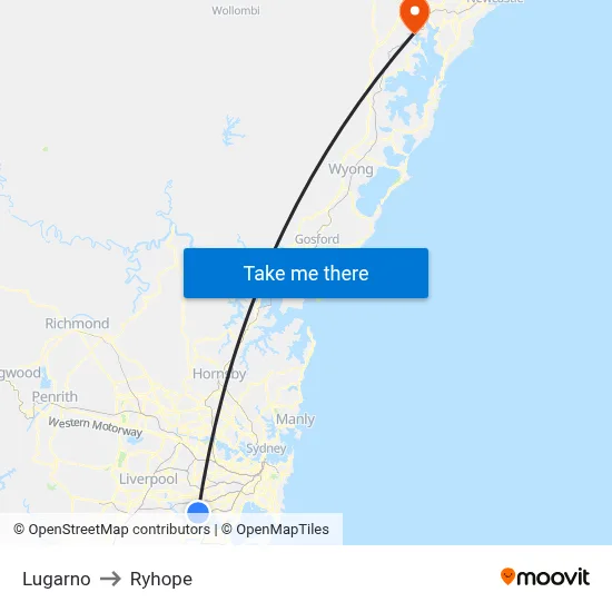 Lugarno to Ryhope map