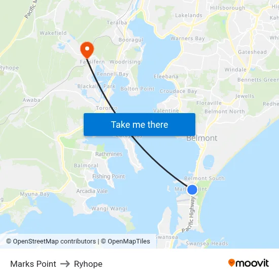 Marks Point to Ryhope map