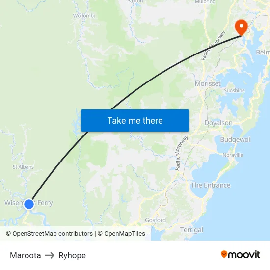 Maroota to Ryhope map