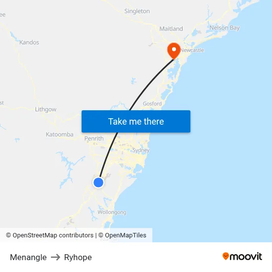 Menangle to Ryhope map