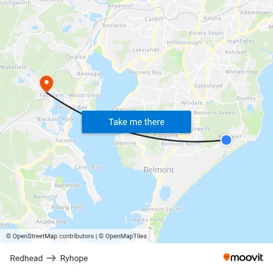 Redhead to Ryhope map