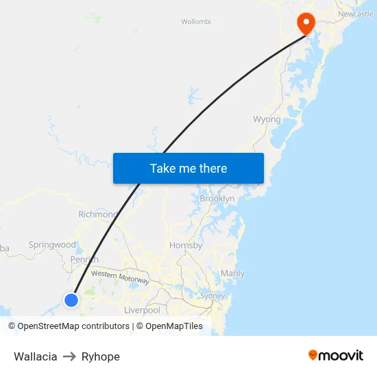 Wallacia to Ryhope map