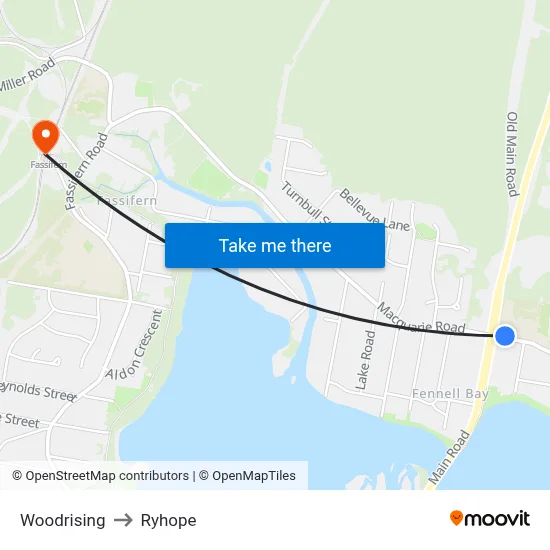 Woodrising to Ryhope map