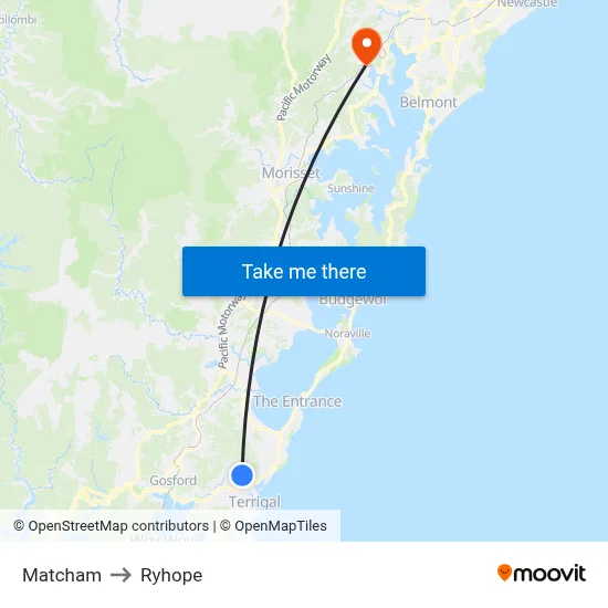 Matcham to Ryhope map
