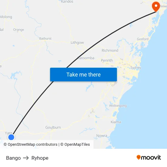 Bango to Ryhope map