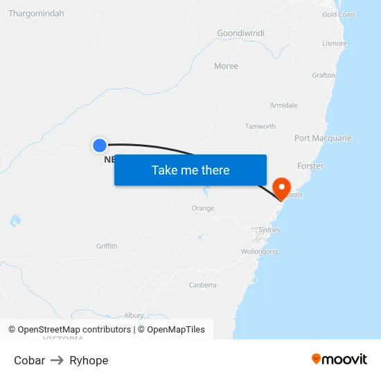 Cobar to Ryhope map