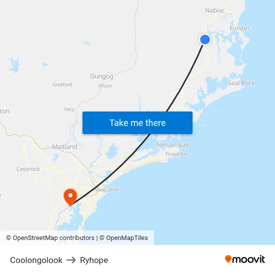 Coolongolook to Ryhope map