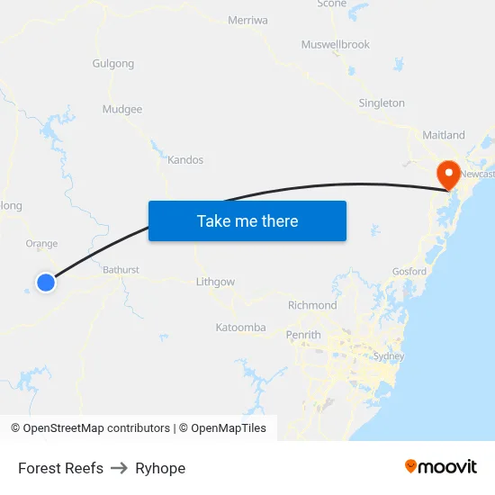 Forest Reefs to Ryhope map