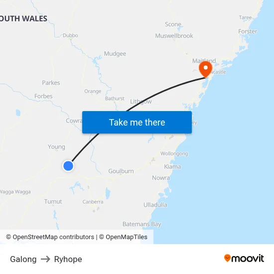 Galong to Ryhope map