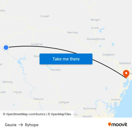 Geurie to Ryhope map