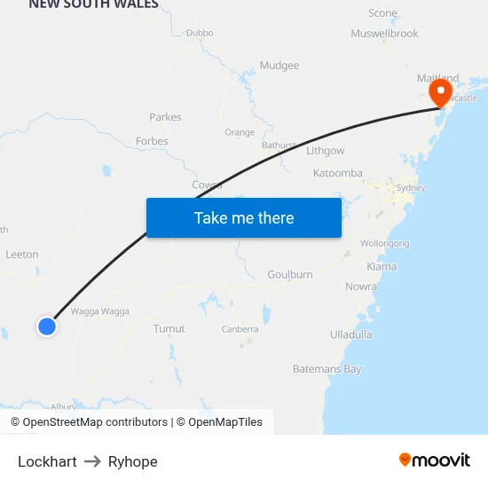 Lockhart to Ryhope map