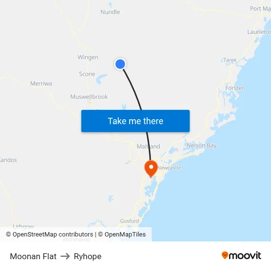 Moonan Flat to Ryhope map