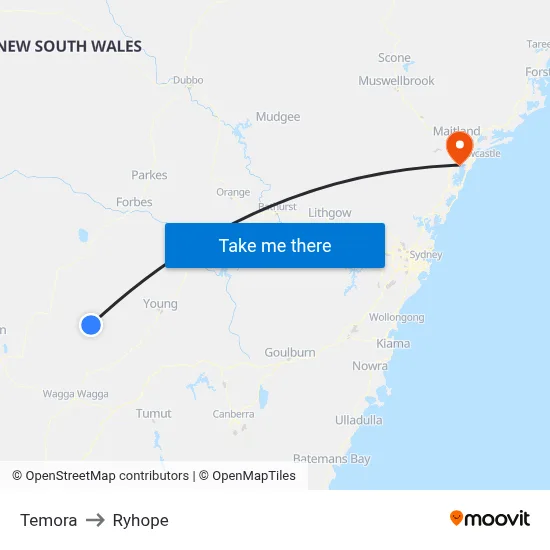 Temora to Ryhope map