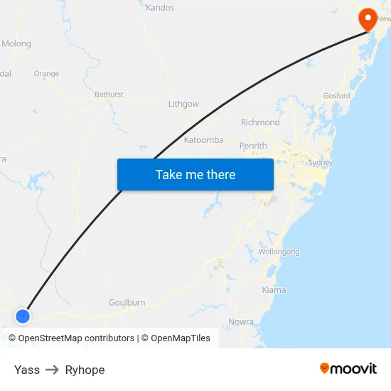 Yass to Ryhope map