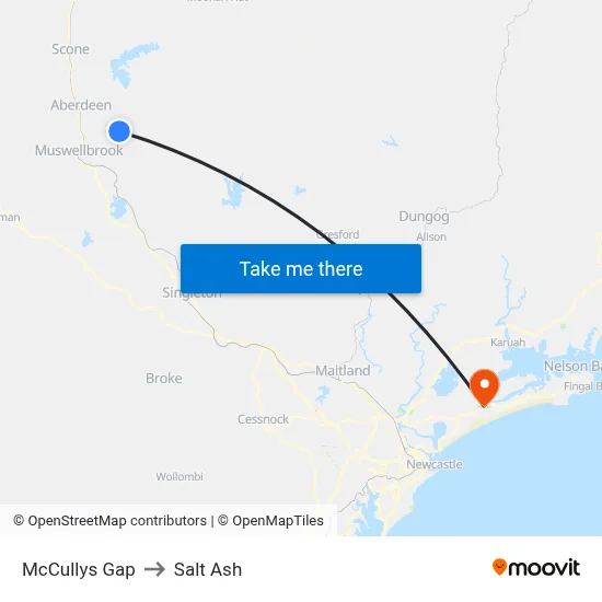 McCullys Gap to Salt Ash map