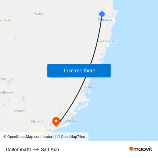 Collombatti to Salt Ash map