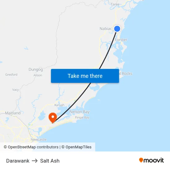 Darawank to Salt Ash map