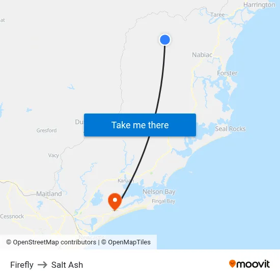 Firefly to Salt Ash map