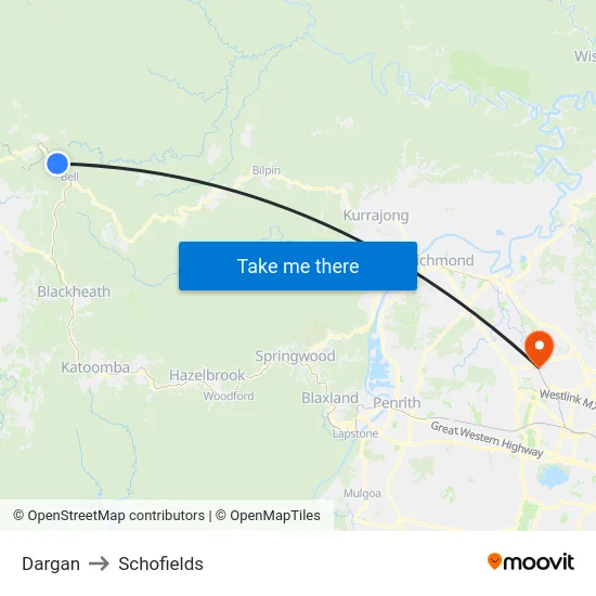 Dargan to Schofields map