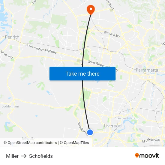 Miller to Schofields map