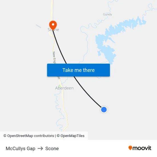 McCullys Gap to Scone map