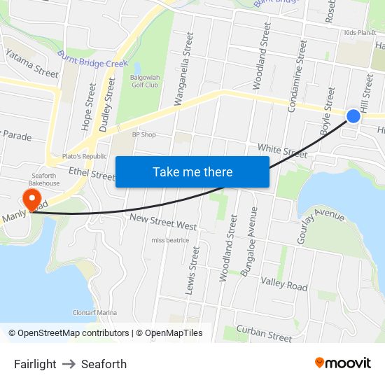 Fairlight to Seaforth map