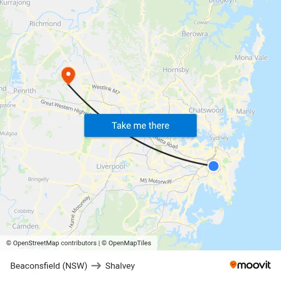 Beaconsfield (NSW) to Shalvey map