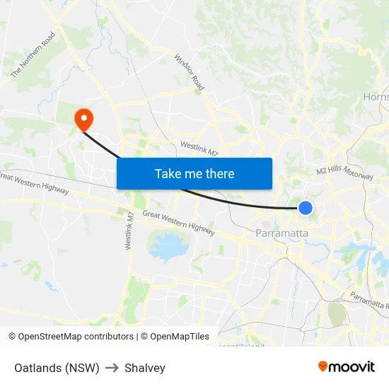 Oatlands (NSW) to Shalvey map