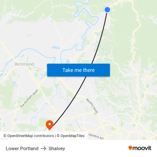 Lower Portland to Shalvey map