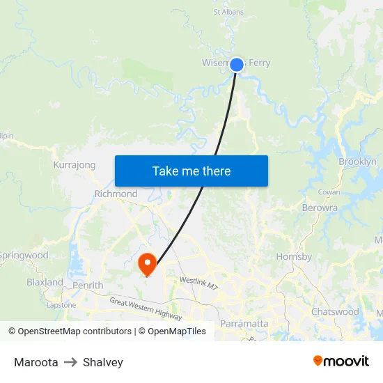 Maroota to Shalvey map
