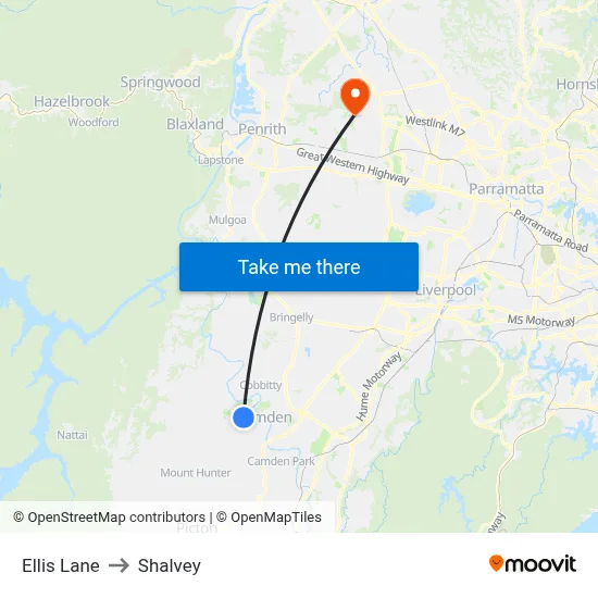 Ellis Lane to Shalvey map
