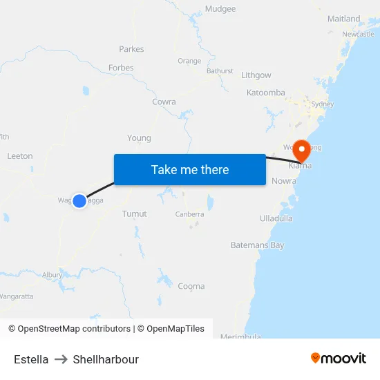 Estella to Shellharbour map