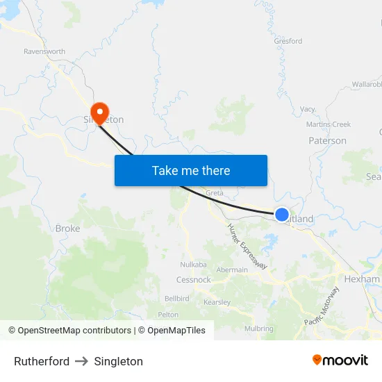 Rutherford to Singleton map