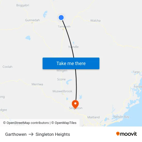 Garthowen to Singleton Heights map