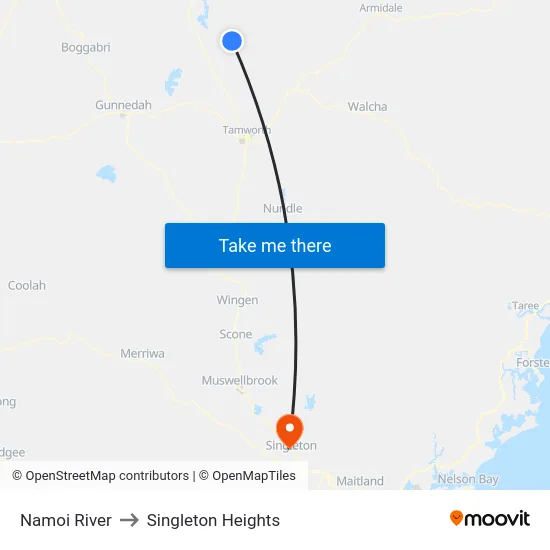 Namoi River to Singleton Heights map