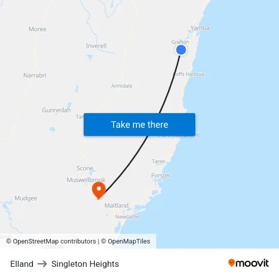 Elland to Singleton Heights map