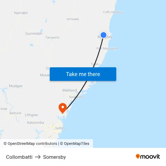 Collombatti to Somersby map