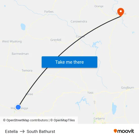 Estella to South Bathurst map