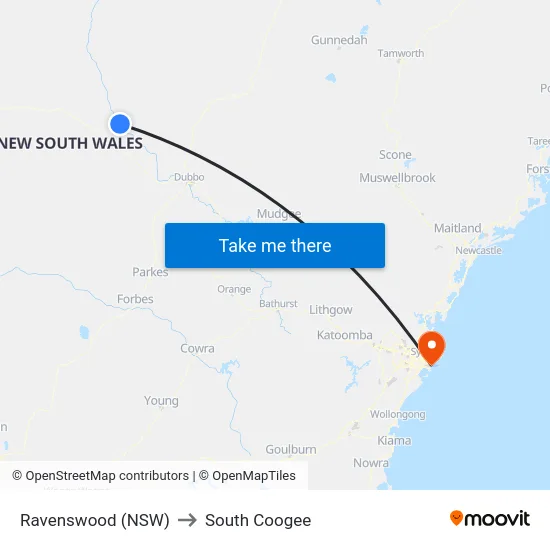 Ravenswood (NSW) to South Coogee map