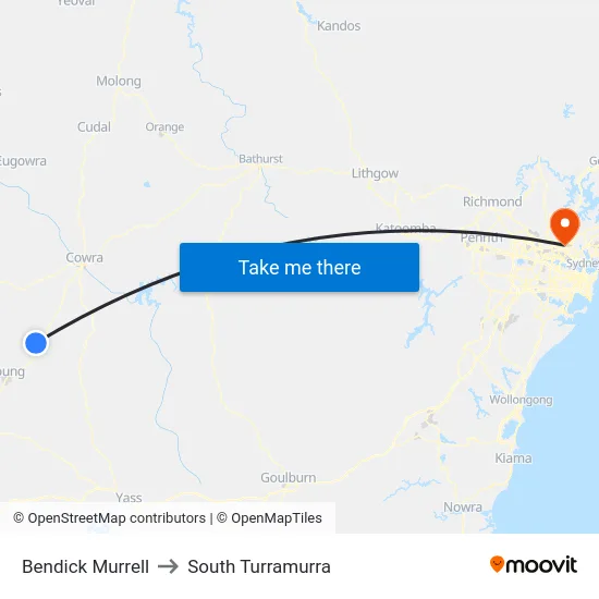 Bendick Murrell to South Turramurra map