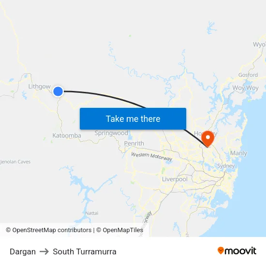 Dargan to South Turramurra map